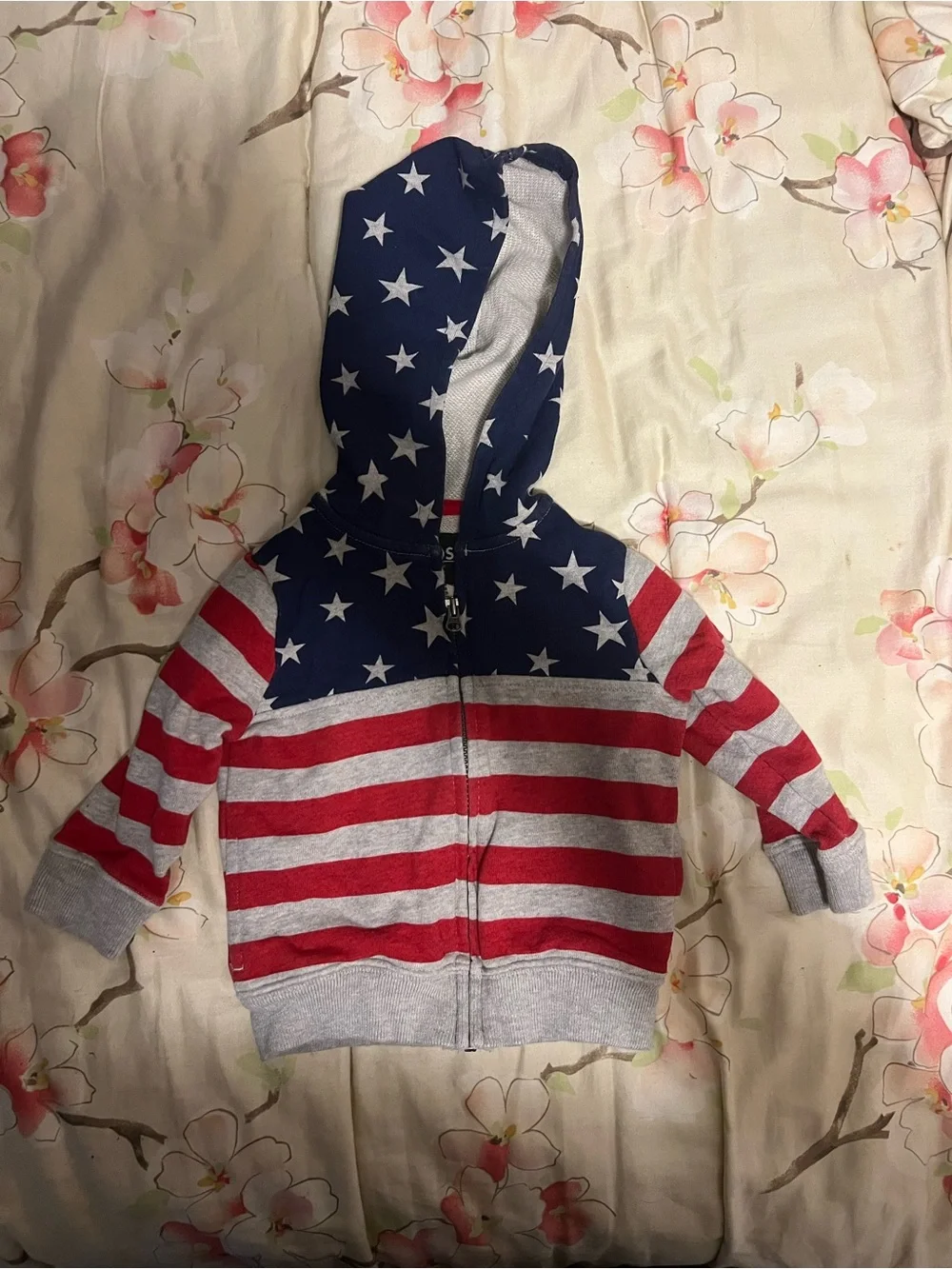 OshKosh B'gosh Size 9 months Stars & Stripes Full-Zip Cotton Hoodie USA